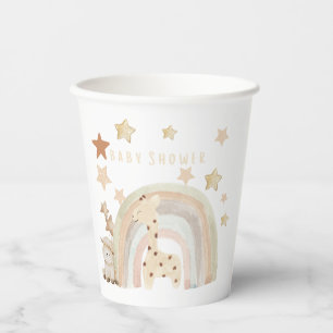 Natuurlijke kleur Tones Baby shower Papieren Bekers