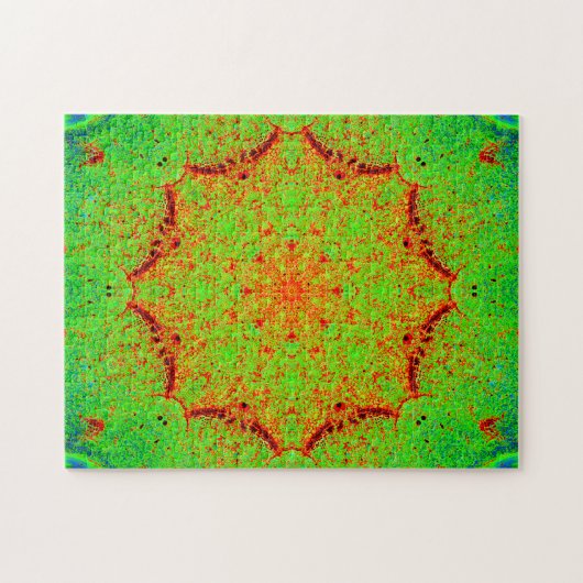 Natuurlijke kleuren Star Mandala Legpuzzel (Horizontaal)