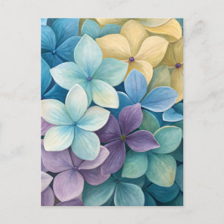Natuurlijke kleurrijke bloemen briefkaart