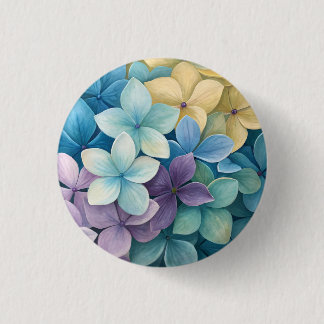 Natuurlijke kleurrijke bloemen ronde button 3,2 cm