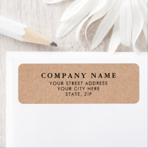 Natuurlijke Kraft Look Custom Retour Adres Labels