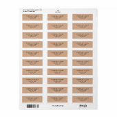 Natuurlijke Kraft Look Custom Retour Adres Labels (Full Sheet)