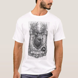 Natuurlijke Kroon Herten Kasteel Schild Tattoo Kun T-shirt