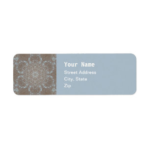 Natuurlijke kunst steen & zand etiket