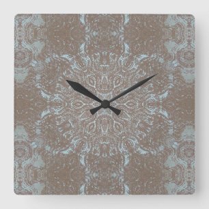 Natuurlijke kunst steen & zand vierkante klok