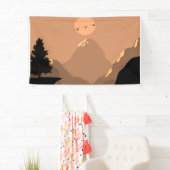 Natuurlijke landschapsgebergte spandoek (Insitu)