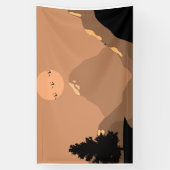 Natuurlijke landschapsgebergte spandoek (Verticaal)