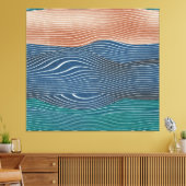 Natuurlijke landschapsheuvels: naadloos patroon. canvas afdruk (Insitu (Woonkamer))