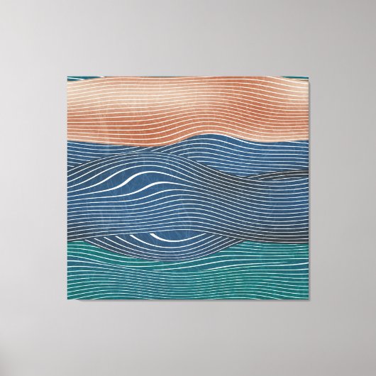 Natuurlijke landschapsheuvels: naadloos patroon. canvas afdruk (Voorkant)