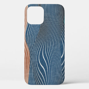 Natuurlijke landschapsheuvels: naadloos patroon. iPhone 12 hoesje