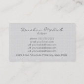 Natuurlijke linnen textuur visitekaartje (Achterkant)