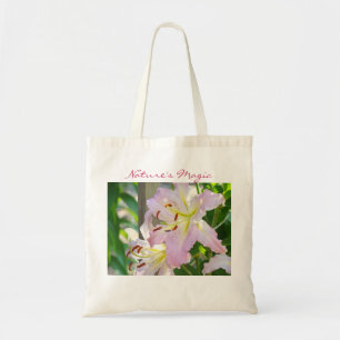 Natuurlijke Magie! Boodschappentas Roze Lelie Bloe Tote Bag