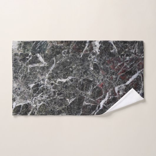 Natuurlijke marmeren steen in grijze tinten bad handdoek (Handdoek)