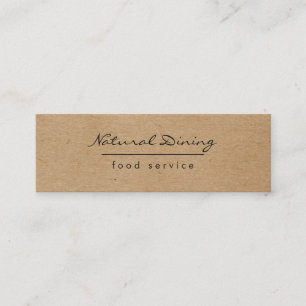 Natuurlijke minimalistische bruine gevangen mini visitekaartje