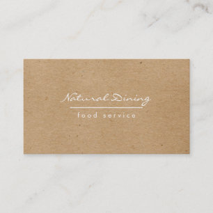 Natuurlijke minimalistische bruine gevangen visitekaartje