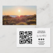 Natuurlijke omgeving Fotografie QR-code Visitekaartje (Voorkant / Achterkant)