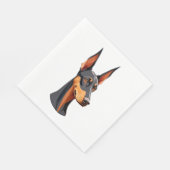 Natuurlijke oor Doberman Servet (Hoek)
