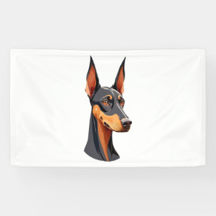 Natuurlijke oor Doberman Spandoek