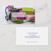 Natuurlijke organische handgemaakte zeep visitekaartje (Voorkant / Achterkant)