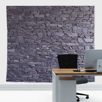Natuurlijke Paarse Violet Steen Leien Bakstenen Mu Wandkleed