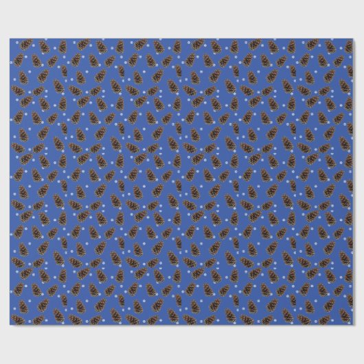 Natuurlijke Pinecone Snowflake Pattern Wrapping Pa Cadeaupapier (Vlak)