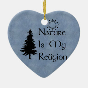 Natuurlijke religie keramisch ornament