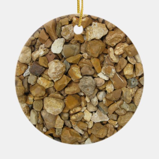 Natuurlijke rivier de Pebbles Keramisch Ornament (Voorkant)