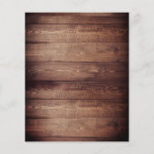 Natuurlijke Rustieke Hout & Witte Lichtjes String Flyer (Achterkant)