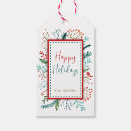 Natuurlijke Rustieke Kerstmis Cadeaulabel