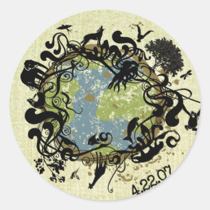 Natuurlijke schoonheid - behoud het! ronde sticker