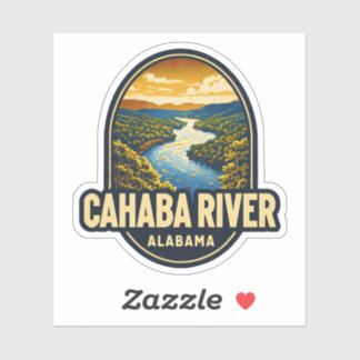 Natuurlijke schoonheid van Cahaba River-Alabama Sticker
