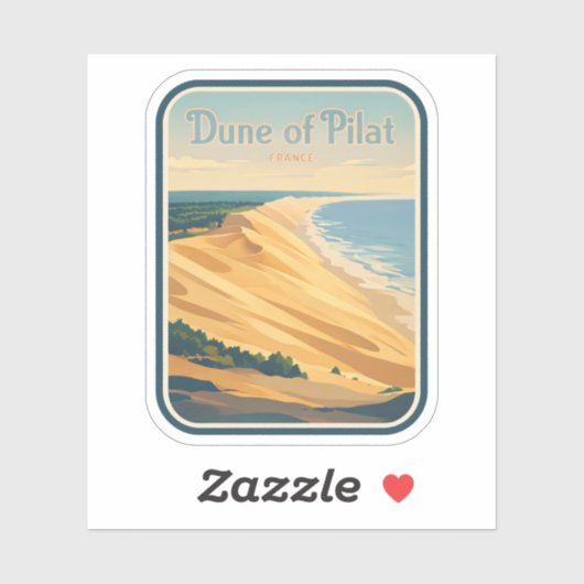 Natuurlijke schoonheid van de duin van Pilat-Franc Sticker (Vel)