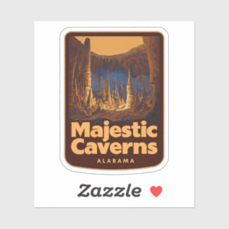 Natuurlijke schoonheid van Majestic Caverns-Alabam Sticker