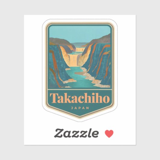 Natuurlijke schoonheid van Takachiho-Japan Sticker (Vel)