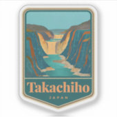 Natuurlijke schoonheid van Takachiho-Japan Sticker (Voorkant)