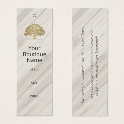 Natuurlijke Spa Prijs Label Mini Visitekaartjes (Voorkant /achterkant)