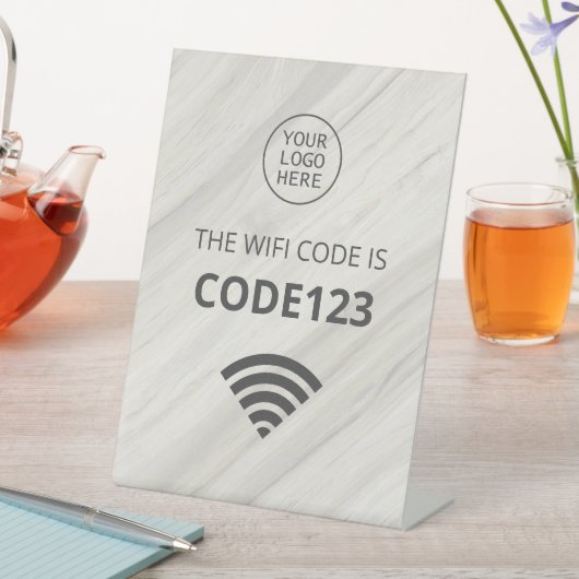 Natuurlijke Spa WiFi-code QR Reclamebord Met Voetstuk (Insitu)