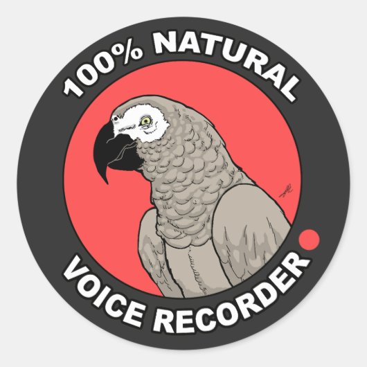 natuurlijke spraakrecorder ronde sticker (Voorkant)