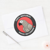 natuurlijke spraakrecorder ronde sticker (Envelop)