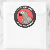 natuurlijke spraakrecorder ronde sticker (Tas)