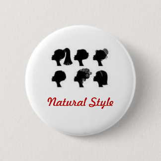 Natuurlijke stijl ronde button 5,7 cm