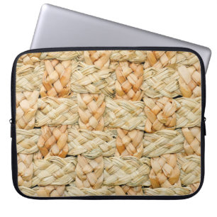 natuurlijke strotextuur laptop sleeve