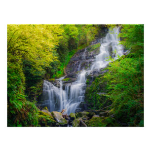 Natuurlijke Symfonie: De Watervallen van Killarney Perfect Poster
