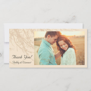 Natuurlijke Takken Dank Je Wel Bedankkaart