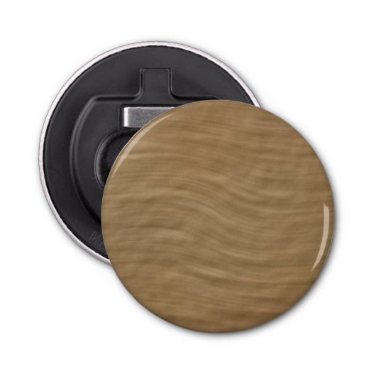 Natuurlijke Tan Sandstone Kijk achtergrond Button Flesopener (Voorkant)