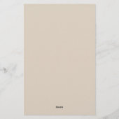 Natuurlijke vaste Linnkleur Briefpapier (Achterkant)