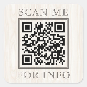 Natuurlijke Wellness Zakelijke QR Code Scan Me Vierkante Sticker