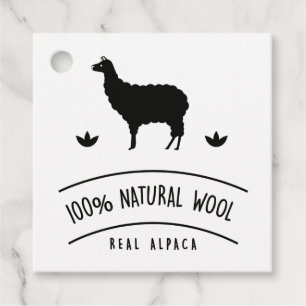 Natuurlijke wol   Real Alpaca Bedankjes Labels