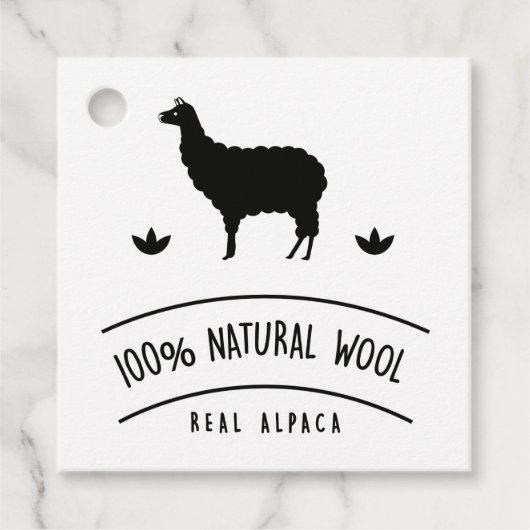 Natuurlijke wol | Real Alpaca Bedankjes Labels (Voorkant)