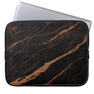 natuurlijke zwarte emperador marmer textuur achter laptop sleeve
